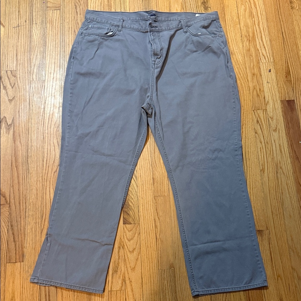 Old Navy Slate Gray Straight-Leg Pants